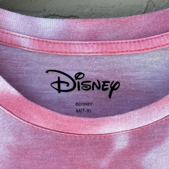 Disney Pink Tie Dye Lilo & Stitch Tee Shirt Sz M 7-9 - Picture 12 of 12